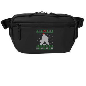 Ice Hockey Goalie And Goaltending Ugly Christmas Gift Crossbody Pack