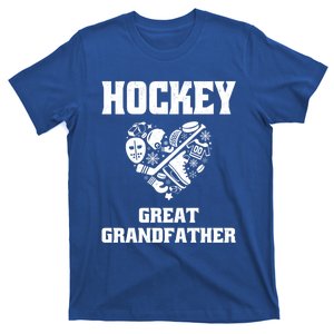 Ice Hockey Great Grandfather Love Heart Game Day Sports Fun Gift T-Shirt