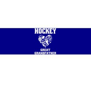 Ice Hockey Great Grandfather Love Heart Game Day Sports Fun Gift Bumper Sticker