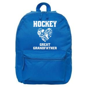 Ice Hockey Great Grandfather Love Heart Game Day Sports Fun Gift 16 in Basic Backpack