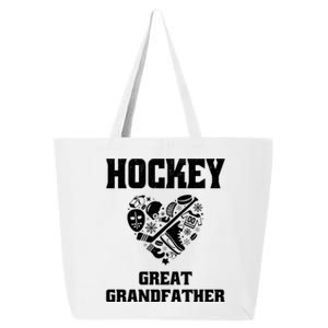 Ice Hockey Great Grandfather Love Heart Game Day Sports Fun Gift 25L Jumbo Tote