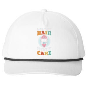 Ice Hockey Goaltender Helmet Hair Dont Care Funny Gift Snapback Five-Panel Rope Hat