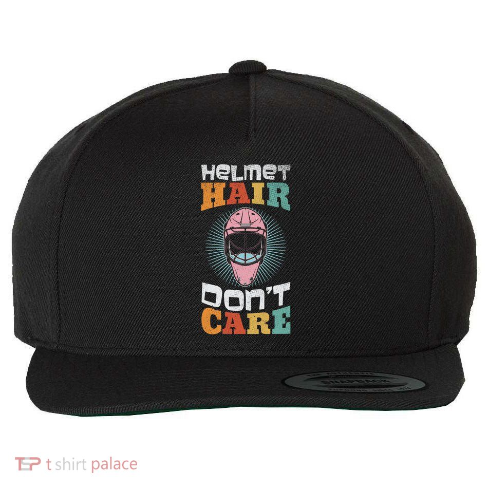 Ice Hockey Goaltender Helmet Hair Dont Care Funny Gift Wool Snapback Cap