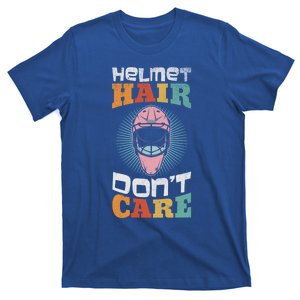 Ice Hockey Goaltender Helmet Hair Dont Care Funny Gift T-Shirt