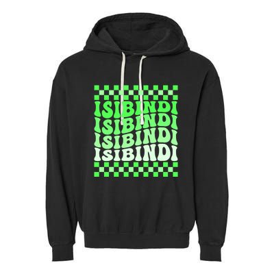 Isibindi House Green Retro Groovy Social Psychology Isibindi Garment-Dyed Fleece Hoodie