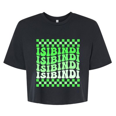 Isibindi House Green Retro Groovy Social Psychology Isibindi Bella+Canvas Jersey Crop Tee