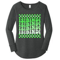 Isibindi House Green Retro Groovy Social Psychology Isibindi Women's Perfect Tri Tunic Long Sleeve Shirt