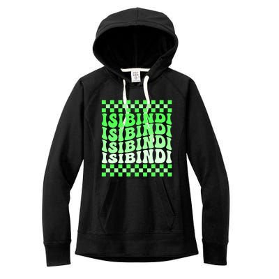 Isibindi House Green Retro Groovy Social Psychology Isibindi Women's Fleece Hoodie