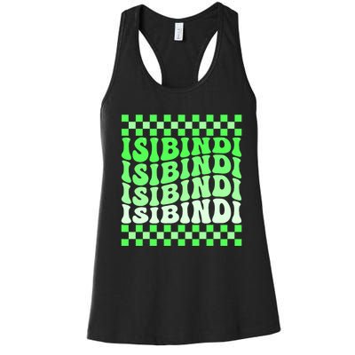 Isibindi House Green Retro Groovy Social Psychology Isibindi Women's Racerback Tank