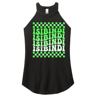 Isibindi House Green Retro Groovy Social Psychology Isibindi Women's Perfect Tri Rocker Tank