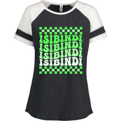 Isibindi House Green Retro Groovy Social Psychology Isibindi Enza Ladies Jersey Colorblock Tee