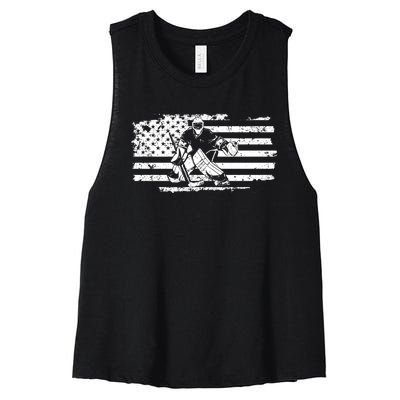 Ice Hockey Goalie Women's Racerback Cropped Tank