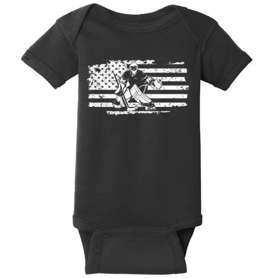 Ice Hockey Goalie Baby Bodysuit