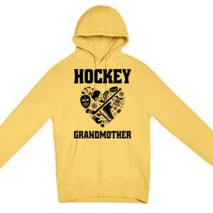 Ice Hockey Grandmother Love Heart Game Day Winter Sports Fun Meaningful Gift Premium Pullover Hoodie