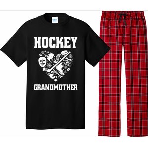 Ice Hockey Grandmother Love Heart Game Day Winter Sports Fun Meaningful Gift Pajama Set