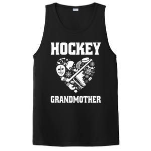 Ice Hockey Grandmother Love Heart Game Day Winter Sports Fun Meaningful Gift PosiCharge Competitor Tank