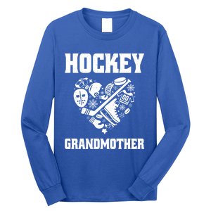 Ice Hockey Grandmother Love Heart Game Day Winter Sports Fun Meaningful Gift Long Sleeve Shirt