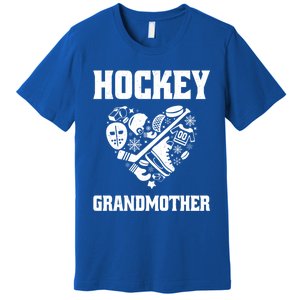 Ice Hockey Grandmother Love Heart Game Day Winter Sports Fun Meaningful Gift Premium T-Shirt