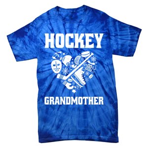 Ice Hockey Grandmother Love Heart Game Day Winter Sports Fun Meaningful Gift Tie-Dye T-Shirt