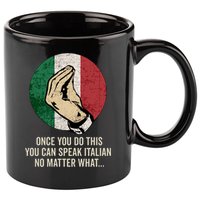 Italian Hand Gesture Italian Flag 11oz C Handle Ceramic Mug