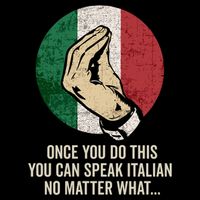 Italian Hand Gesture Italian Flag Drawstring Bag
