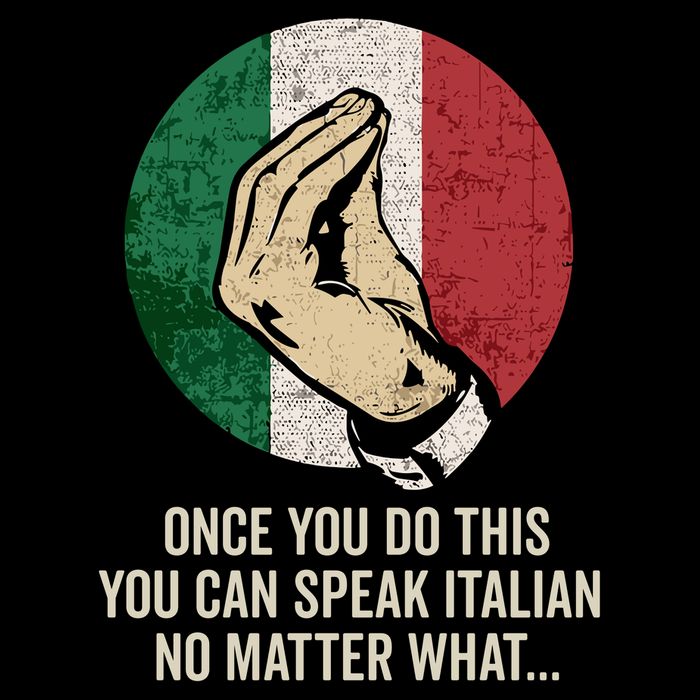 Italian Hand Gesture Italian Flag Drawstring Bag
