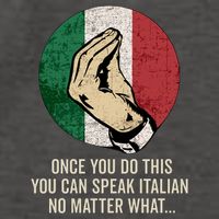 Italian Hand Gesture Italian Flag Vector Backpack