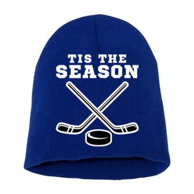 Ice Hockey Game Tis The Season Big Game Of Day Sport Gift Short Acrylic Beanie