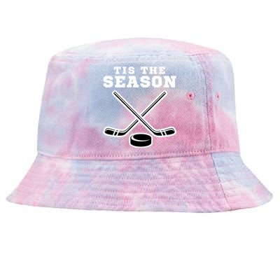 Ice Hockey Game Tis The Season Big Game Of Day Sport Gift Tie-Dyed Bucket Hat