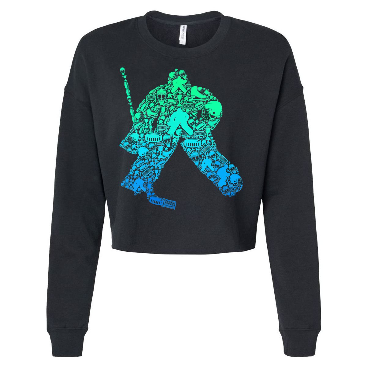 Ice Hockey Goalie Hockey Player Cropped Pullover Crew