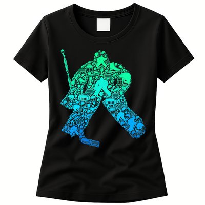 Ice Hockey Goalie Hockey Player Womens T-Shirt