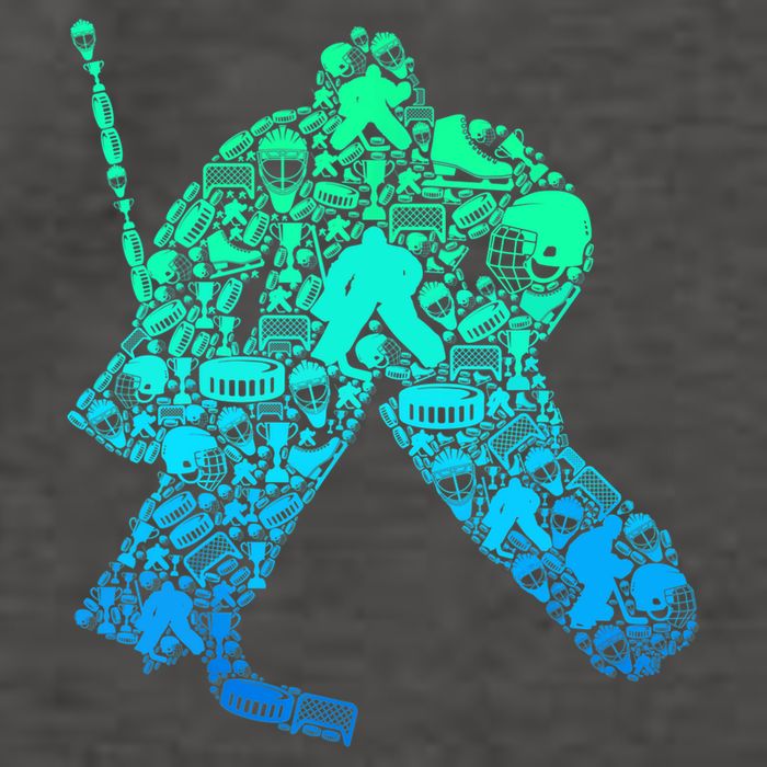 Ice Hockey Goalie Hockey Player Vector Backpack