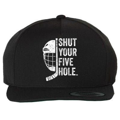 Ice Hockey Goalie Wool Snapback Cap