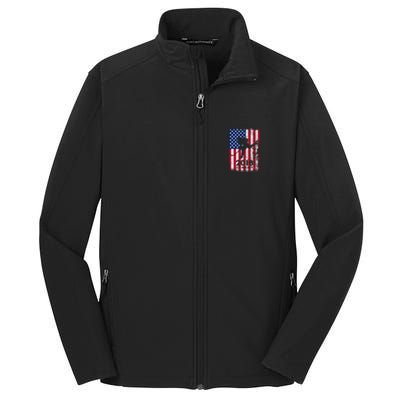 Ice Hockey Gift Usa American Flag 2018 Core Soft Shell Jacket