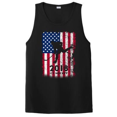 Ice Hockey Gift Usa American Flag 2018 PosiCharge Competitor Tank