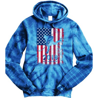 Ice Hockey Gift Usa American Flag 2018 Tie Dye Hoodie