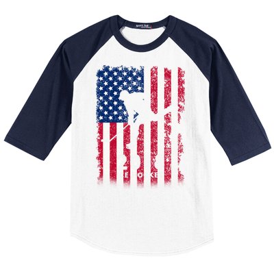 Ice Hockey Gift Usa American Flag 2018 Baseball Sleeve Shirt