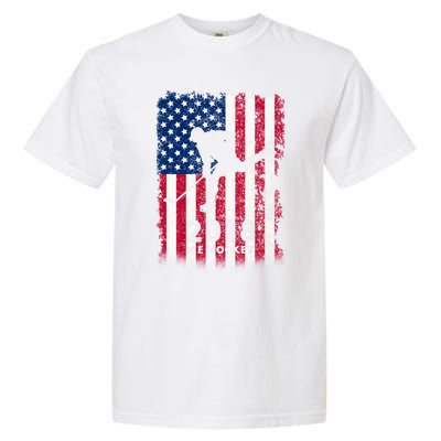 Ice Hockey Gift Usa American Flag 2018 Garment-Dyed Heavyweight T-Shirt