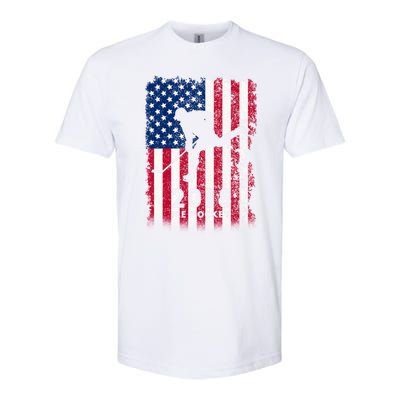 Ice Hockey Gift Usa American Flag 2018 Softstyle CVC T-Shirt