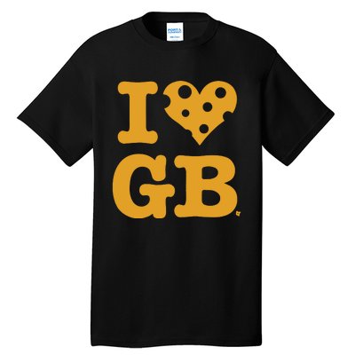 I Heart Gb Green Bay Tall T-Shirt