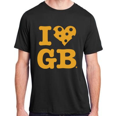 I Heart Gb Green Bay Adult ChromaSoft Performance T-Shirt