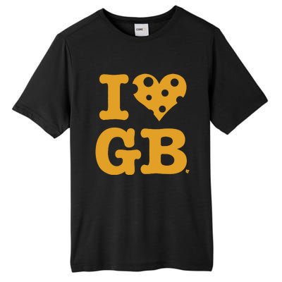 I Heart Gb Green Bay Tall Fusion ChromaSoft Performance T-Shirt