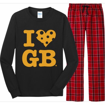 I Heart Gb Green Bay Long Sleeve Pajama Set