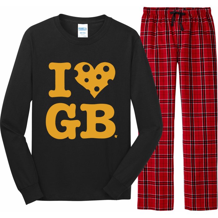 I Heart Gb Green Bay Long Sleeve Pajama Set