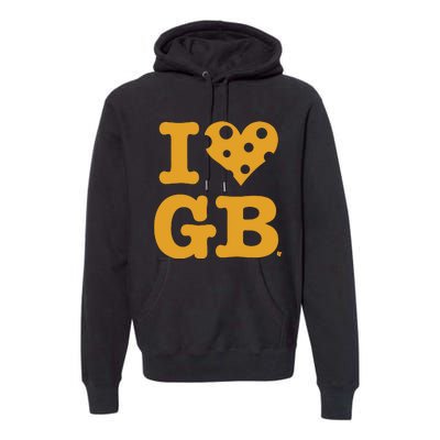 I Heart Gb Green Bay Premium Hoodie