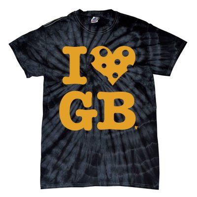 I Heart Gb Green Bay Tie-Dye T-Shirt