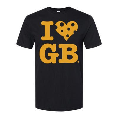 I Heart Gb Green Bay Softstyle® CVC T-Shirt