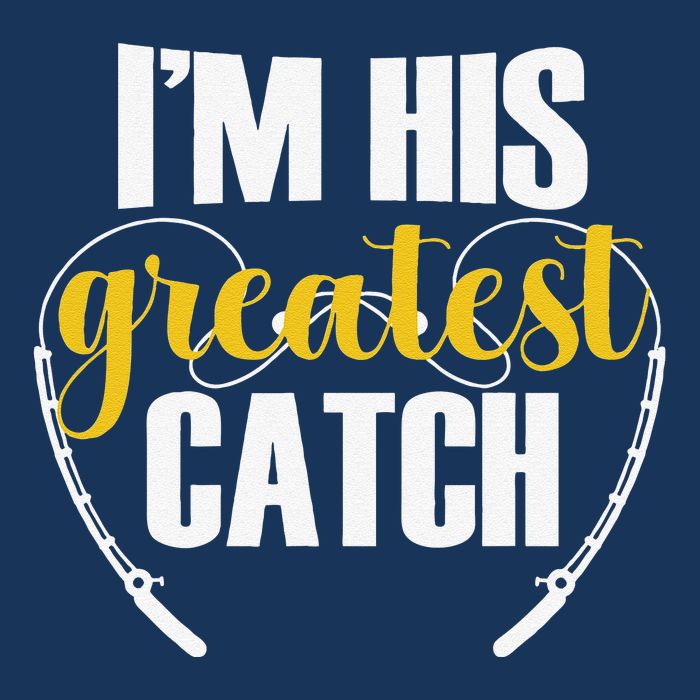 IM His Greatest Catch Funny Fishing Couple Husband Wife Zip Tote Bag