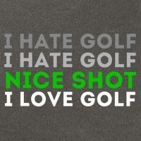 I Hate Golf Nice Shot I Love Golf Golfing Lover & Golf Cotton Canvas Backpack