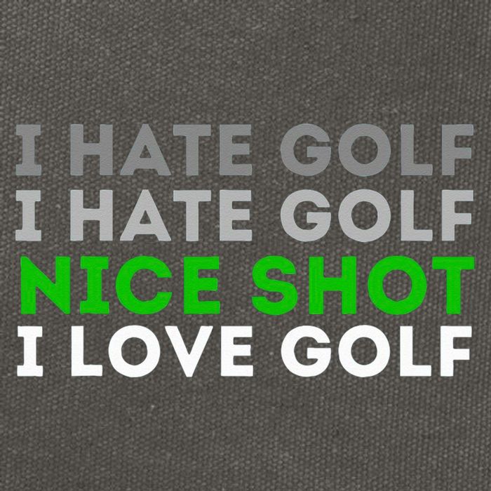 I Hate Golf Nice Shot I Love Golf Golfing Lover & Golf Cotton Canvas Backpack